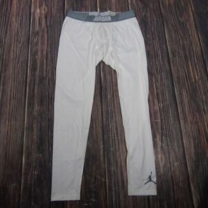 Jordan Pants Mens 2XL White Jumpman Compression Mesh Leggings Activewear